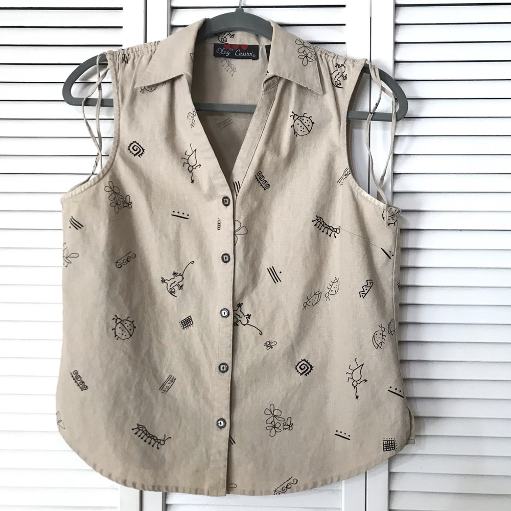 Vintage Oleg Cassini Sleeveless Top